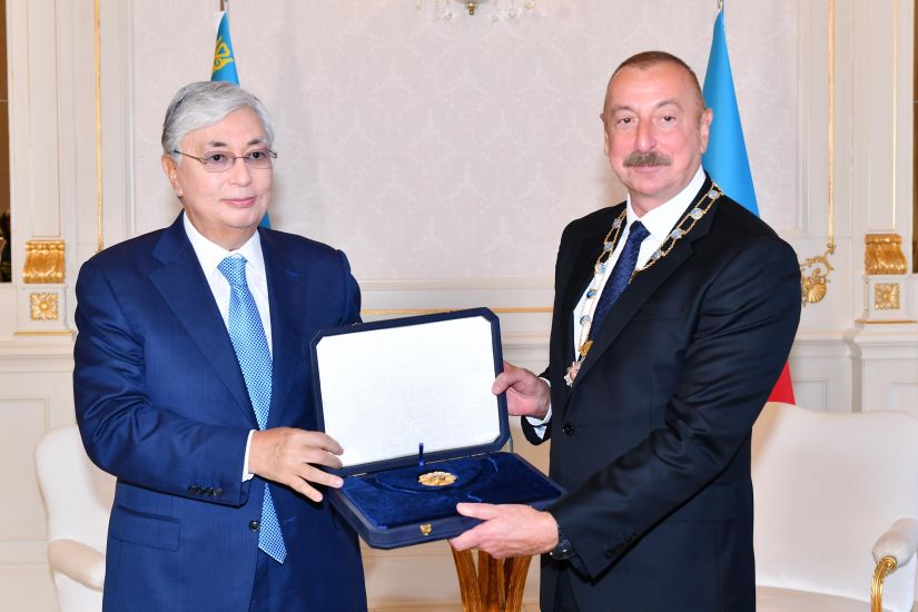 İlham Əliyev Qazaxıstanın “Altın kıran” – “Qızıl qartal” ali ordeni ilə təltif olundu