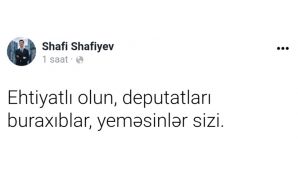 Milli Məclisin buraxılması xəbərinə maraqlı şərhlər -     "Deputatlar üçün əsl "Black Friday" oldu" — foto 4