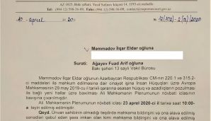 İlqar Məmmədova məktub gəldi -   FOTO — foto 1