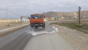 Qaradağda dezinfeksiya işləri bu gün də davam etdirilir — foto 3