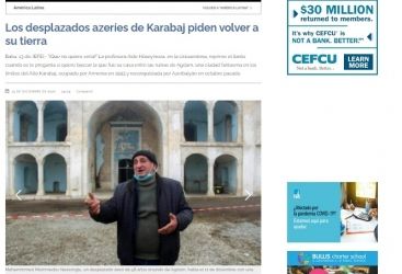 "Alianza Metropolitan News” azərbaycanlı köçkünlərin öz doğma yurdlarına qayıtmaq arzularından yazır