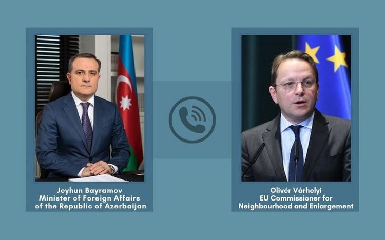 Ceyhun Bayramovla Oliver Varhelyi arasında telefon danışığı olub