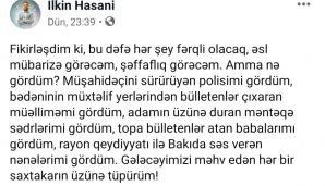 İlkin Həsəni: “Gələcəyimizi məhv edən hər bir saxtakarın üzünə tüpürüm” -     FOTO — foto 2