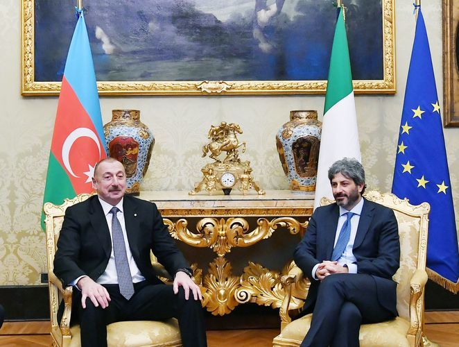 İlham Əliyev İtaliya Deputatlar Palatasının sədri ilə görüşdü
