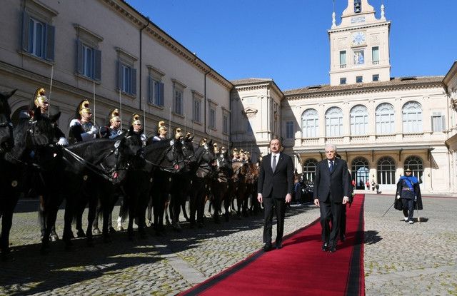 İlham Əliyevin Romada rəsmi yola salma mərasimi oldu -   FOTOLAR