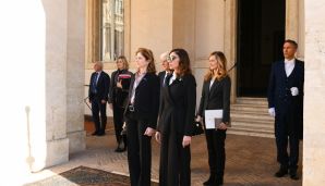 İlham Əliyevin Romada rəsmi yola salma mərasimi oldu -   FOTOLAR — foto 3