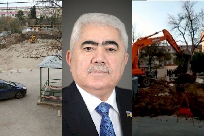 Ağalar Vəliyevin şirkəti ilə sakinlər arasında qarşıdurma – Yaşıllıqlar məhv edilir -     VİDEO