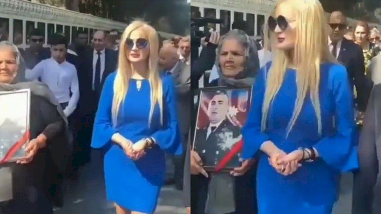 Məleykə Əsədovanın Şəhidlər xiyabanındakı geyimi tənqid edildi –     Bacısı açıqlama verdi