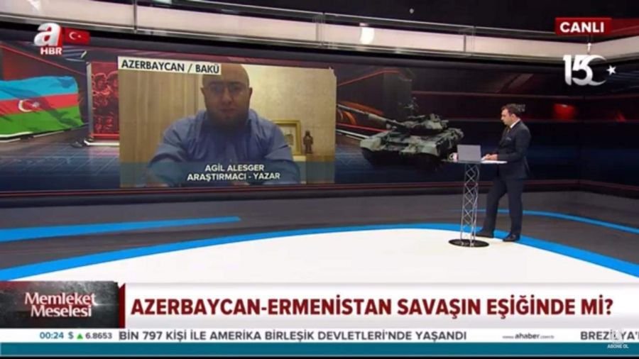 Aqil Ələsgər Ermənistanın sərhəd təxribatını "TRT Arabiyyə" və "A Haber"də şərh etdi –     VİDEO