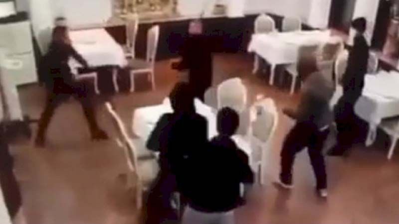 Ermənilərin Azərbaycan restoranına etdiyi hücumun      VİDEOSU