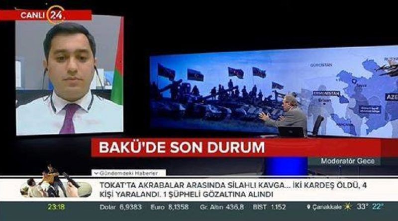 Fərid Şahbazlı Türkiyənin nüfuzlu televiziyasında Ermənistanın təxribatlarından danışdı -     VİDEO
