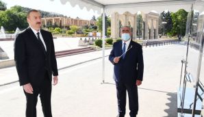 İlham Əliyev Bakıda yerüstü piyada keçidinin açılışında iştirak etdi -     FOTOSESSİYA — foto 1