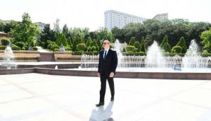İlham Əliyev Bakıda yerüstü piyada keçidinin açılışında iştirak etdi -     FOTOSESSİYA — foto 3