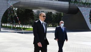 İlham Əliyev Bakıda yerüstü piyada keçidinin açılışında iştirak etdi -     FOTOSESSİYA — foto 7