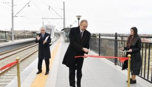 Prezident dairəvi yolun açılışında — foto 2