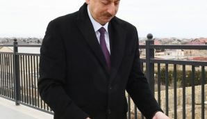 Prezident dairəvi yolun açılışında — foto 1