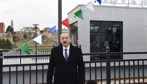 Prezident dairəvi yolun açılışında — foto 12
