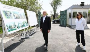 İlham Əliyev Pirsaat Baba ziyarətgahının yenidən qurulması çərçivəsində görülən işlərlə tanış oldu -   FOTO — foto 3