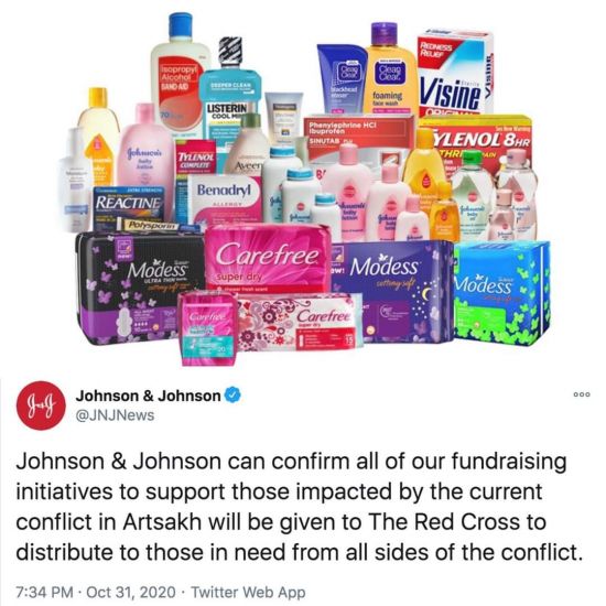 "Johnson&Johnson boykot edilir -     "Azərbaycanda pul qazanacaqsınız, düşmənə göndərəcəksiniz…"
