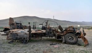 Düşmənin məhv edilmiş hərbi texnikaları -       FOTO — foto 1