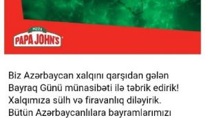 "Papa Johns" Azərbaycan xalqından üzr istədi — foto 1