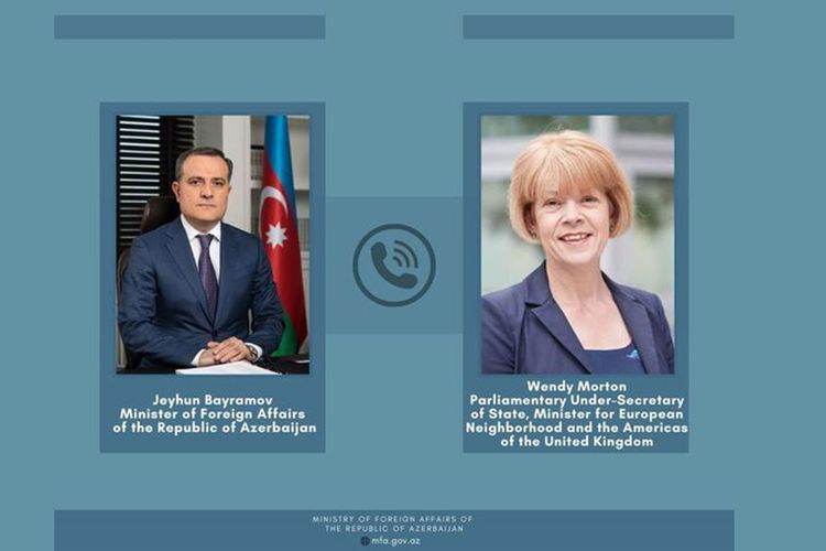 Ceyhun Bayramovla Britaniyanın dövlət naziri arasında telefon danışığı olub