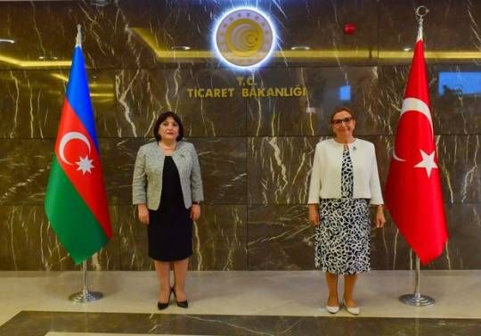 Azərbaycan Milli Məclisinin sədri Türkiyənin Ticarət naziri ilə görüşdü