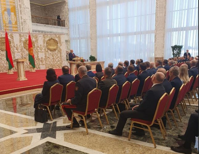 Lukaşenkonun andiçmə mərasimi keçirildi