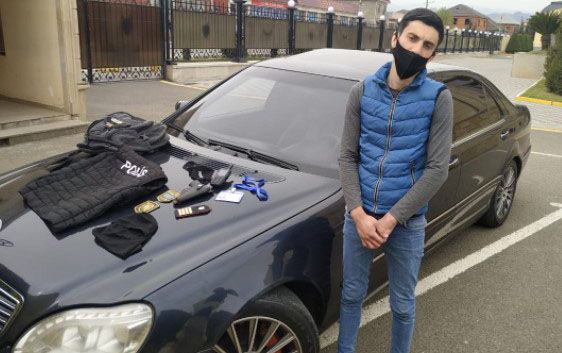 Oyuncaq tapançalı “polis” saxlanıldı