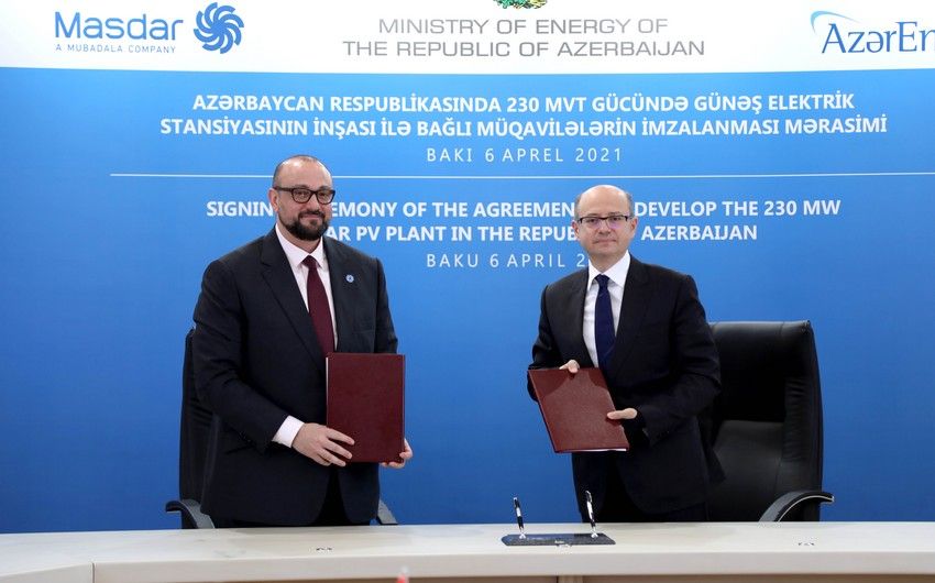 Ərəblərlə günəş elektrik stansiyası layihəsinə dair müqavilələr imzalandı