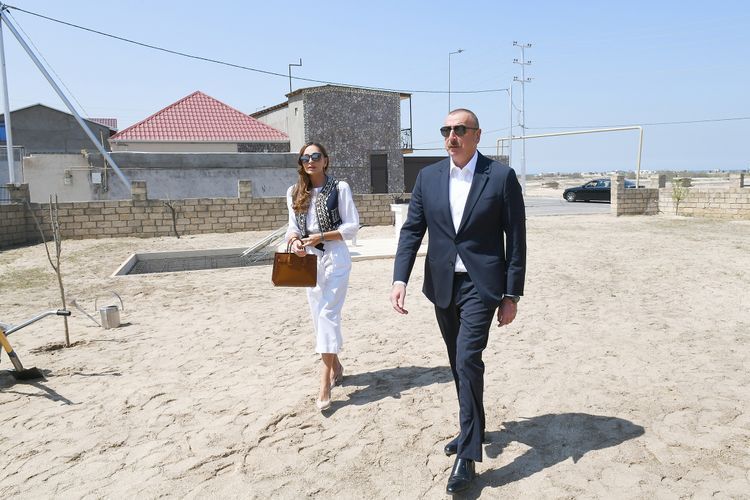 Prezident və birinci xanım Şamaxı rayonuna səfər ediblər