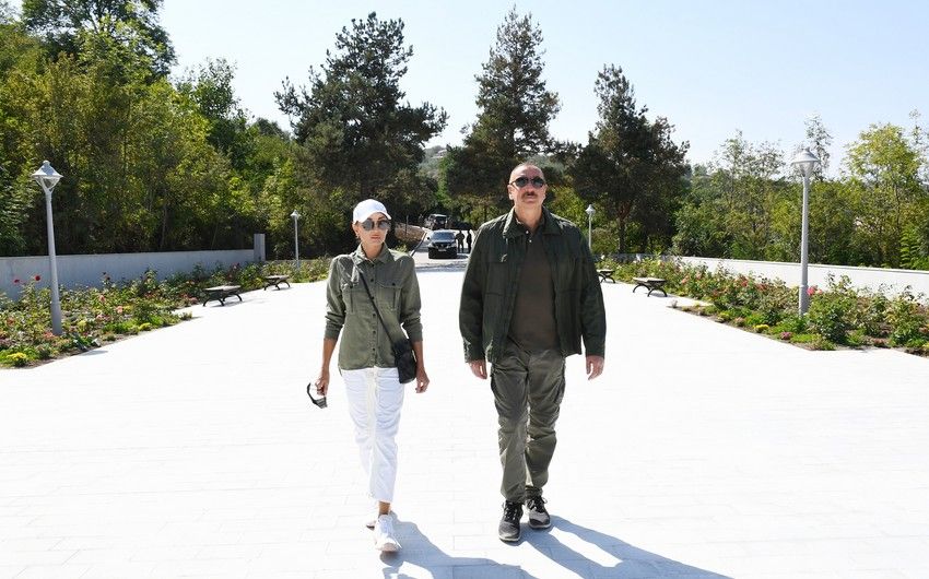 Prezident İlham Əliyevə və birinci xanım Mehriban Əliyevaya Hadrutun turizm inkişaf konsepsiyası barədə məlumat verilib