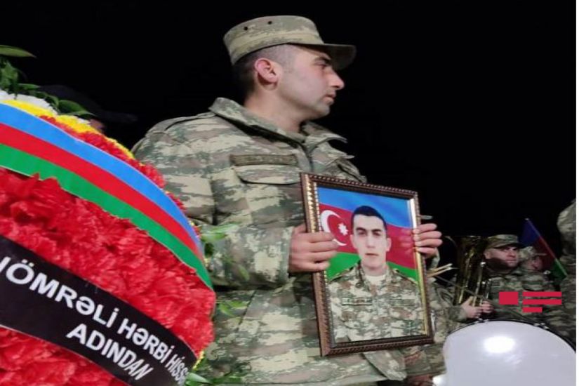 Ermənistanın təxribatı nəticəsində dövlət sərhədində şəhid olan hərbi qulluqçumuz dəfn olunub