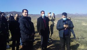 Diplomatik korpus nümayəndələri Cəbrayıl şəhərində dağıntılarla tanış olublar — foto 1