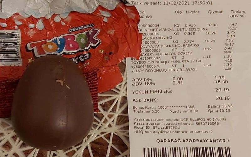 “Azərsun Holdinq” uşaqlara qurdlu "yumurta şokolad" yedirir -       FOTOLAR