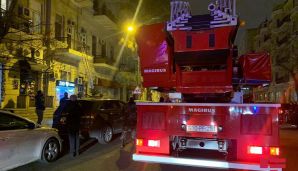 Bakının mərkəzində binada yanğın -       FOTO — foto 1