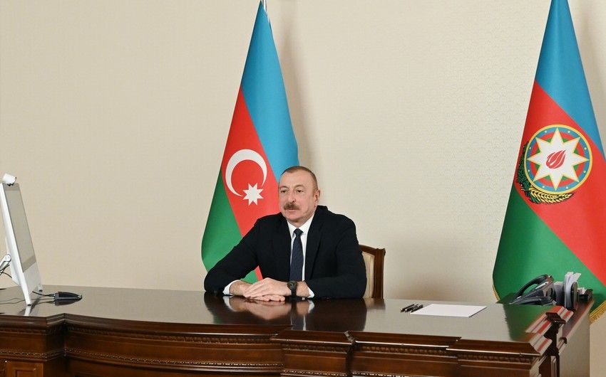 İlham Əliyev Nizami Gəncəvi Beynəlxalq Mərkəzinin həmsədrini videoformatda qəbul etdi