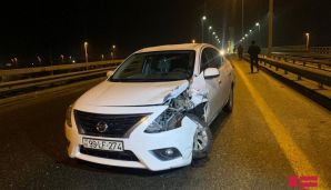 Bakıda körpünün üzərində 11 avtomobil toqquşub, xəsarət alanlar var -        FOTO — foto 7