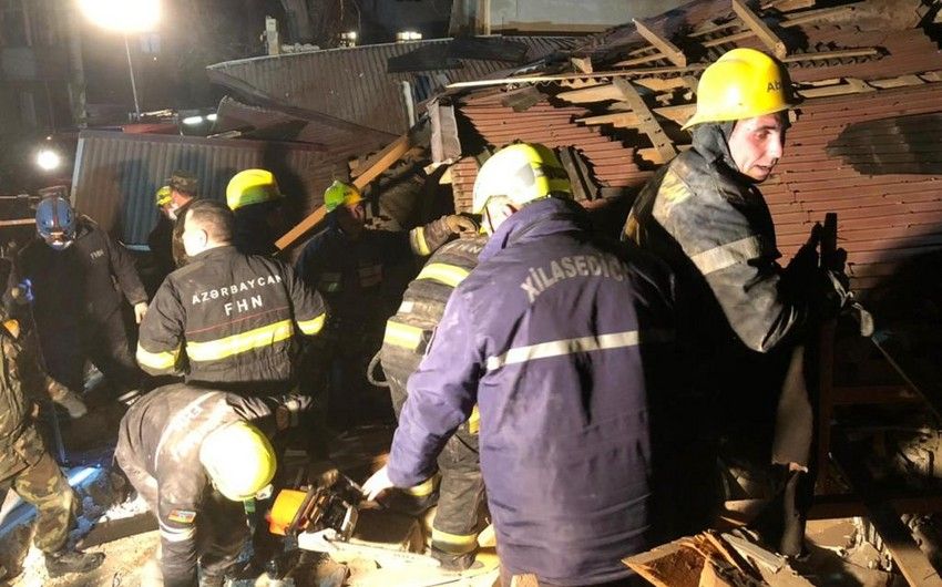 Xırdalanda partlayış baş verən evin dağıntıları altında qalan azyaşlının meyiti tapıldı