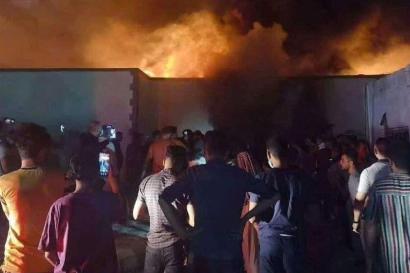 COVID xəstələri üçün olan xəstəxanada yanğın zamanı ölüm sayı 54-ə çatıb