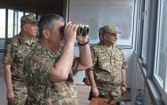 Kərim Vəliyevin Baş Qərargah rəisi kimi ilk      FOTOLARI