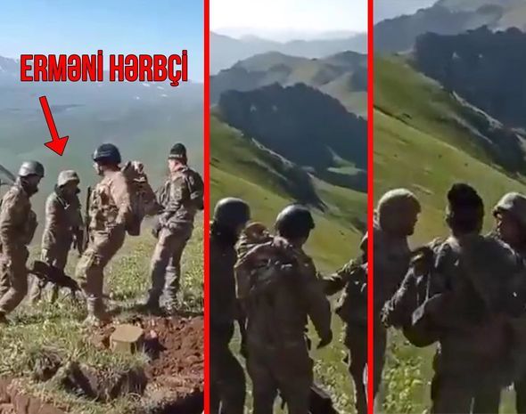 Azərbaycan əsgərləri erməni hərbçilərini sərhəddən qovdu -         VİDEO