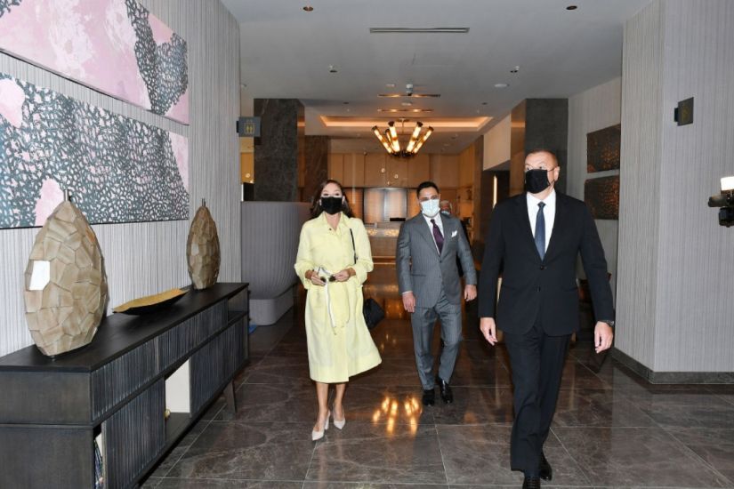 Prezident İlham Əliyev “Courtyard by Marriott Baku” otelinin açılışında iştirak etdi  -   FOTOLAR