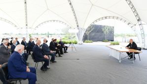 Prezident İlham Əliyev Ağdam şəhərinin bərpasının təməl daşını qoyub -     YENİLƏNDİ — foto 2