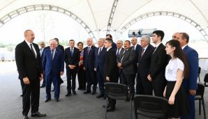 Prezident İlham Əliyev Ağdam şəhərinin bərpasının təməl daşını qoyub -     YENİLƏNDİ — foto 7