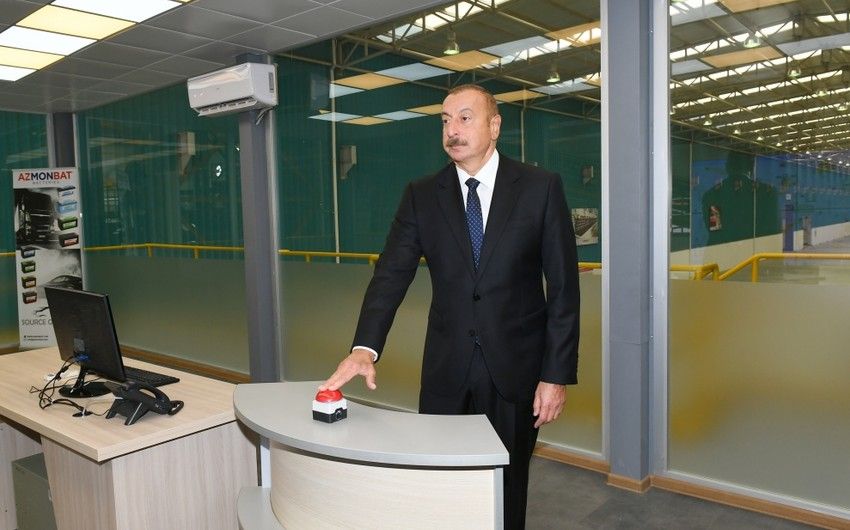Dövlət başçısı Sumqayıt Kimya Sənaye Parkında “Azmonbat” MMC-nin açılışında iştirak edib -   YENİLƏNDİ