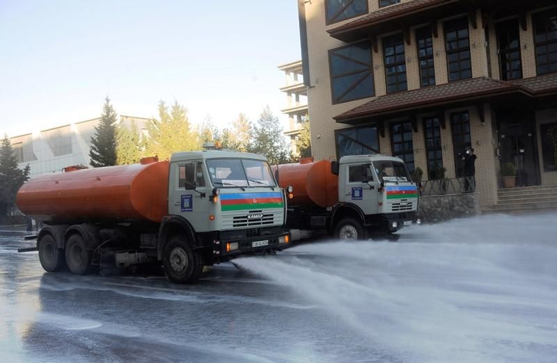 Bakı küçələri növbəti dəfə dezinfeksiya edilir -       FOTO