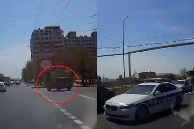 Yol polisi təqibindən qaçan “Niva” qəza şəraiti yaratdı -     ANBAAN VİDEO