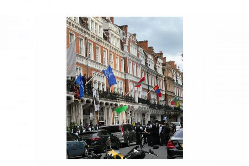 Bir qrup radikal dini dəstə Azərbaycanın Londondakı səfirliyinə hücum edib -           FOTO