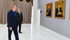 Prezident Ağsuda Gənc Sənətkarlar Mərkəzinin və Dövlət Rəmzləri Muzeyinin açılışında iştirak etdi -     YENİLƏNDİ — foto 1